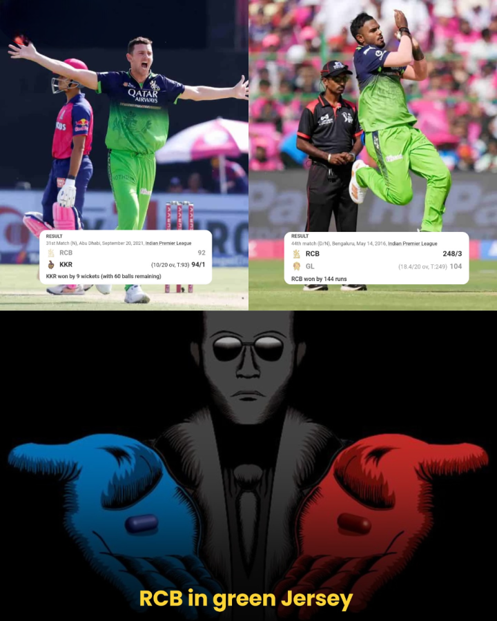 RCB ग्रीन जर्सी में