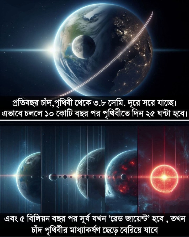 আমাদের চেনা চাঁদ রেড জয়েন্ট হলে কি হবে জানেন?