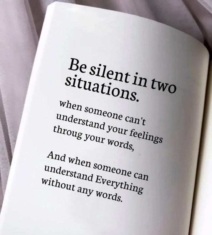 Be silent in two situations