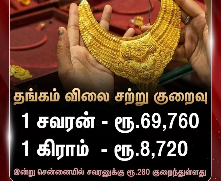 தங்கம் விலை சற்று குறைவு