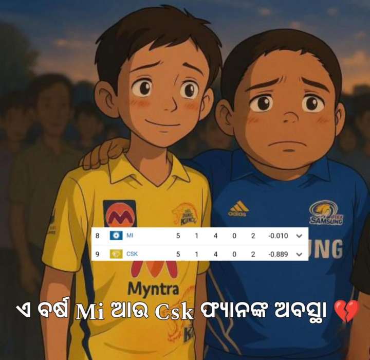 ଏ ବର୍ଷ MI ଆଉ CSk  ଫ୍ୟାନ ଙ୍କ ଅବସ୍ଥା