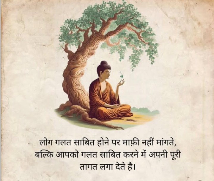 Log galati mante nahi usko sahi sabit karneme lag jate hain