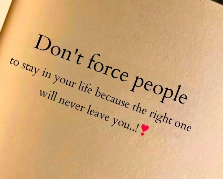 Don't force people