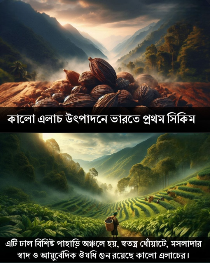 কালো এলাচ উৎপাদনে প্রথম সিকিম?
