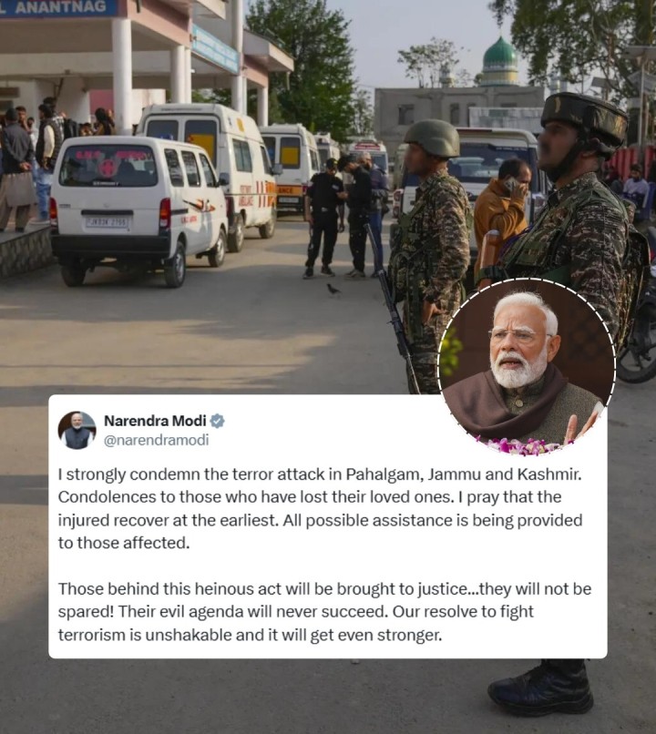 PM modi react