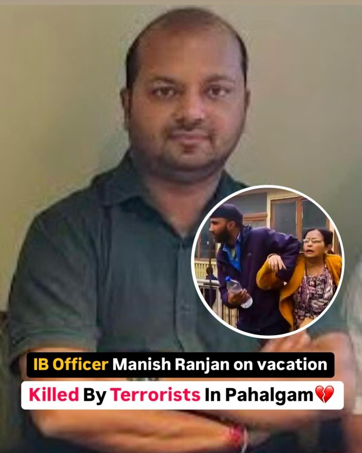 An Intelligence Bureau officer posted in Hyderabad was among those killed in Tuesday’s terrorist attack in Pahalgam while on vacation with his family
