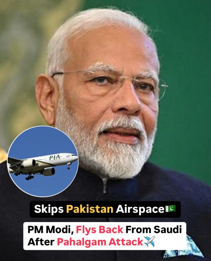 Prime Minister Narendra Modi’s plane - Air India One - did not cross Pakistan airspace as he flew back from Saudi Arabia late Tuesday
