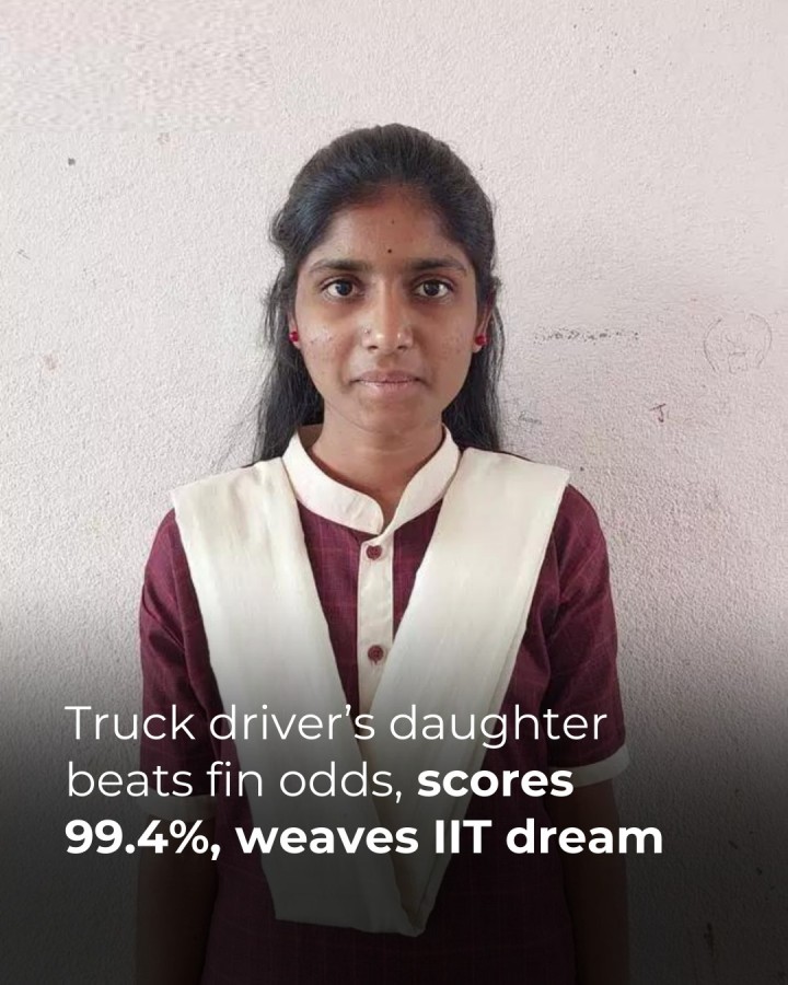 KethavathSravanthi, daughter of a truck driver, who scored an impressive 994 marks out of 1,000 in her second-year Intermediate exams, hopes to become the first person in her family to study at an