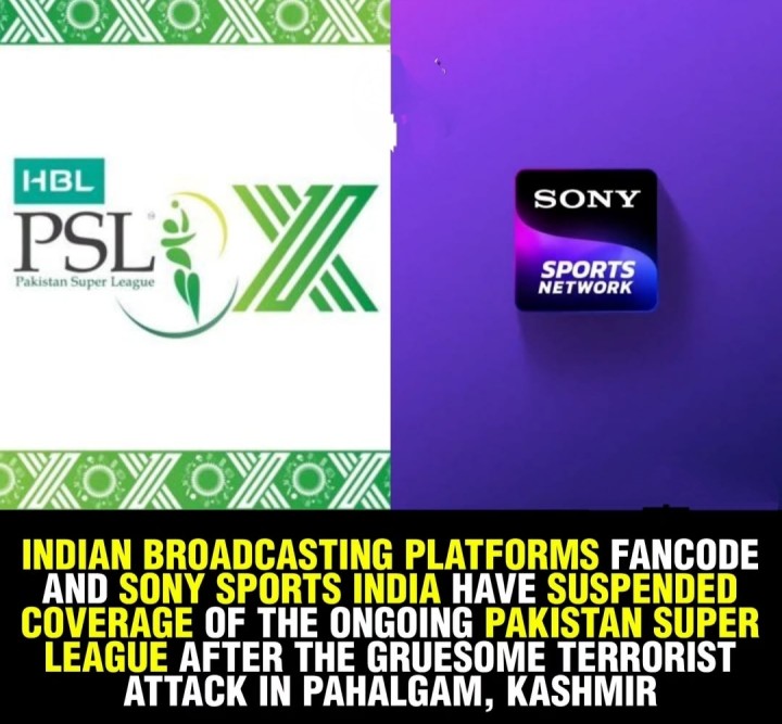 Pakistan super league prasaralu bandh