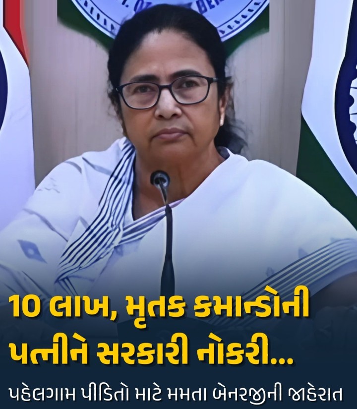 10 લાખ, મૃતક કમાન્ડોની પત્નીને સરકારી નોકરી... પહેલગામ પીડિતો માટે મમતા બેનરજીની જાહેરાત
