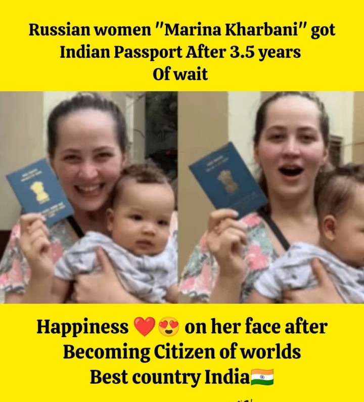 Russian women 'Marina Kharbani' got Indian Passport After 3.5 years Of wait