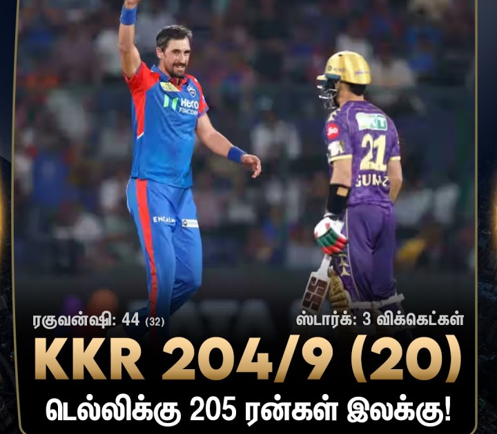 கொல்கத்தாவின் நிலையான பேட்டிங்.. டெல்லியின் விக்கெட் வேட்டை!