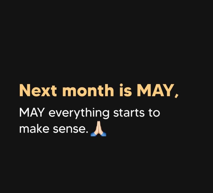 Next month is may