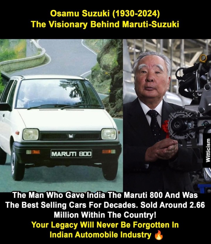 Osamu Suzuki (1930-2024)  The Visionary Behind Maruti-Suzuki