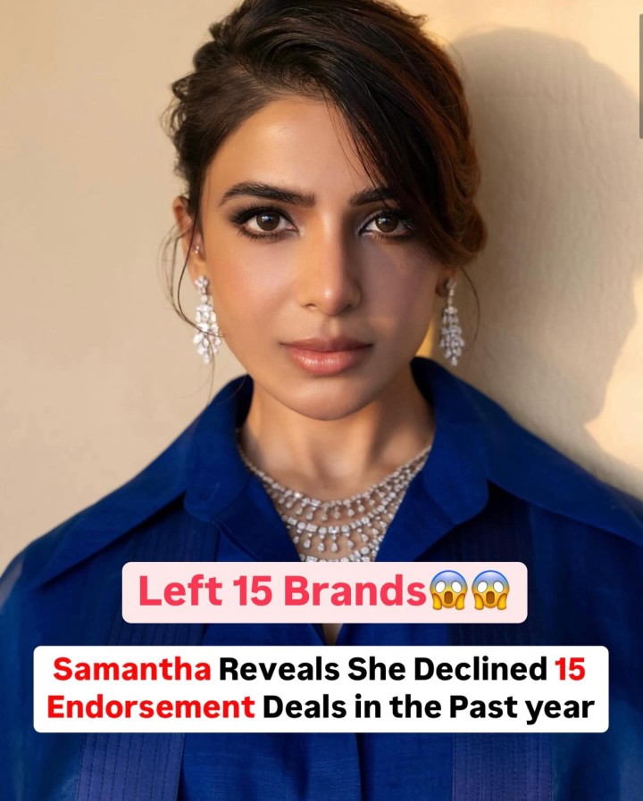 Samantha Ruth Prabhu revealed in a recent conversation with Foodpharmer that she turned down around 15 brand deals in the past year