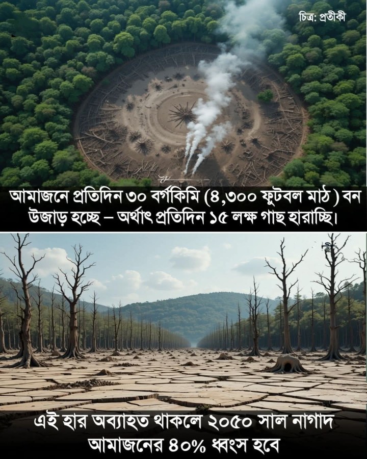 আমাজন কে না বাঁচলে বিপদ সভ্যতার।