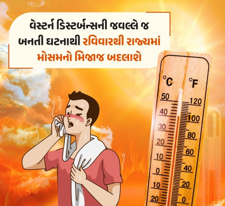 30થી 50 કિમીની ઝડપે તોફાની પવનો સાથે અમદાવાદ સહિતના મોટાભાગના જિલ્લામાં ગાજવીજ સાથે માવઠું થશે