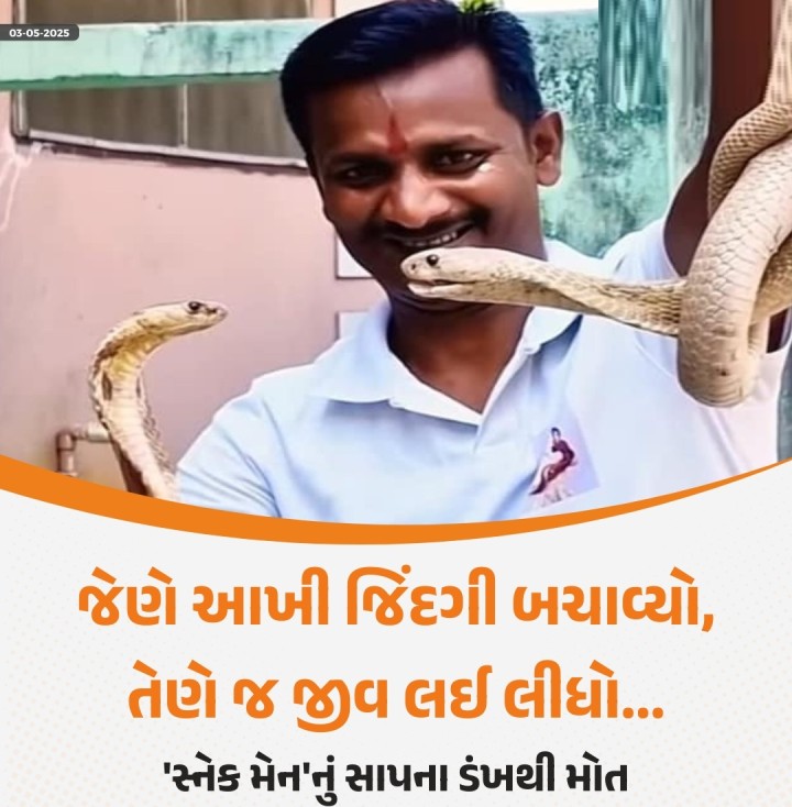 બિહાર: સમસ્તીપુરના 'સ્નેક મેન' જય કુમાર સાહની વર્ષોથી ઝેરી સાપને બચાવીને લોકોનું રક્ષણ કરી રહ્યા હતા. પરંતુ, સાપના ડંખથી તેનું મૃત્યુ થયું.