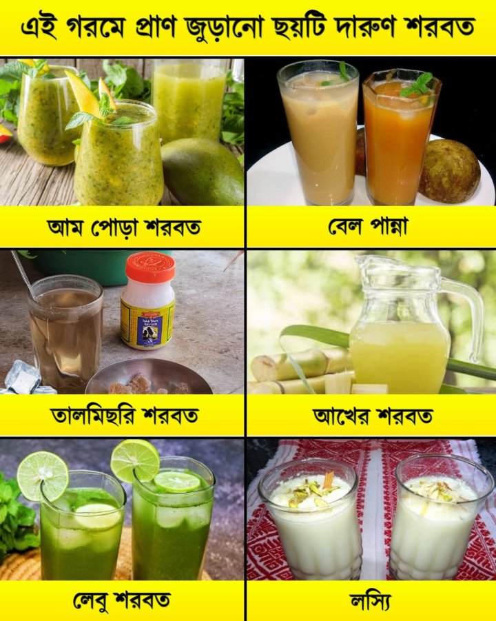 প্রাণ জুড়ানো কয়েকটি শরবত।
