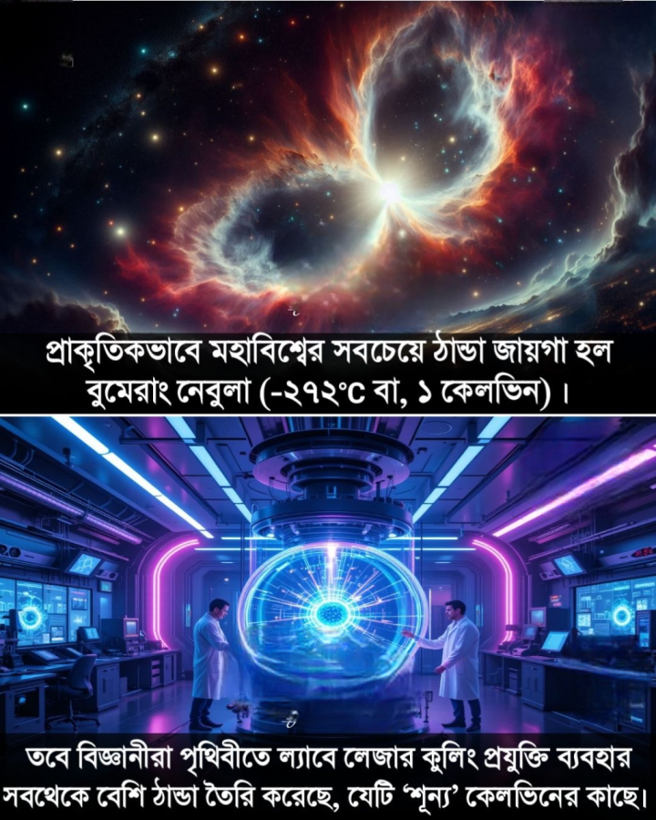 প্রাকৃতিকভাবে মহাবিশ্বের ঠান্ডা জায়গা।