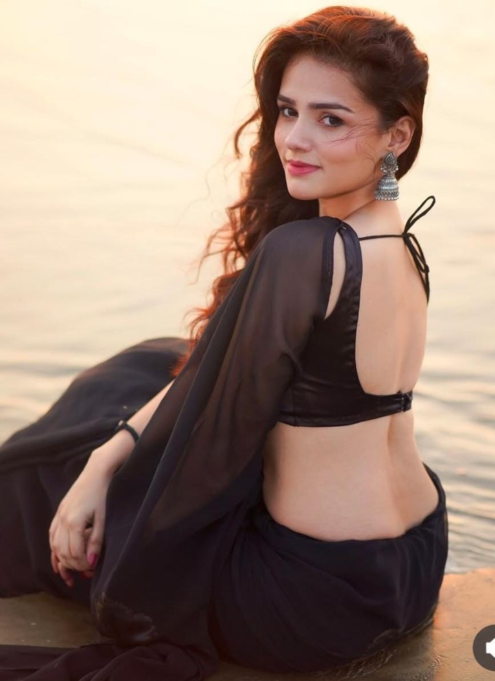 The romantic evening and beauty in black