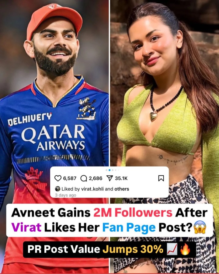 Avneet Kaur’s Instagram post value saw a 30% increase after a “mistake” by Virat Kohli, leading to a significant surge in her online presence. The incident, which sparked media frenzy and a spike in her follower count, resulted in her post value rising from ₹2 lakh to ₹2.6 lakh, according to Business Today. and she trended for 48 hours