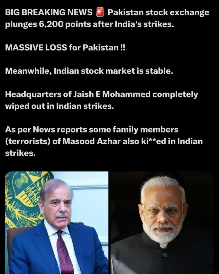 Yuddha bhayam tho crash aina pak stockmarket