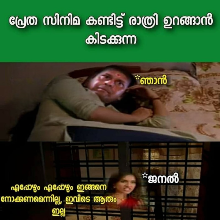 വെറുതെയൊന്നുമല്ലല്ലോ... നല്ലോണം പേടിച്ചിട്ടല്ലേ.... വല്ല നിഴലും കാണുന്നുണ്ടോന്ന് നോക്കുന്നതല്ലേ...