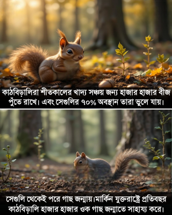 কাঠবিড়ালির ‘ভুলে যাওয়া’ পৃথিবীর মঙ্গল।
