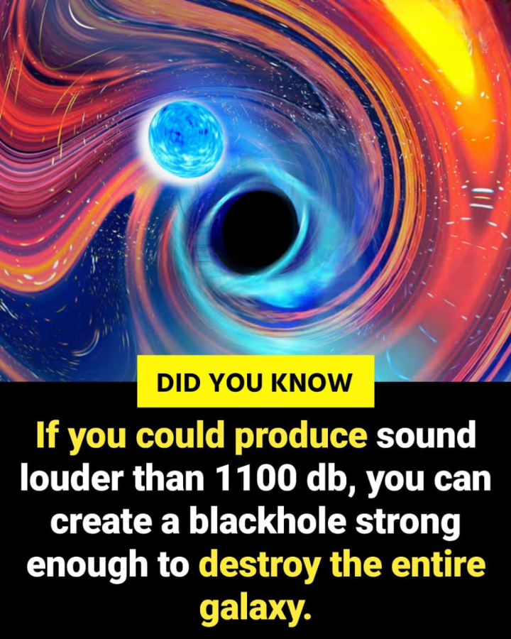 Did you know: 1100 dB of sound is capable enough to create a blackhole.