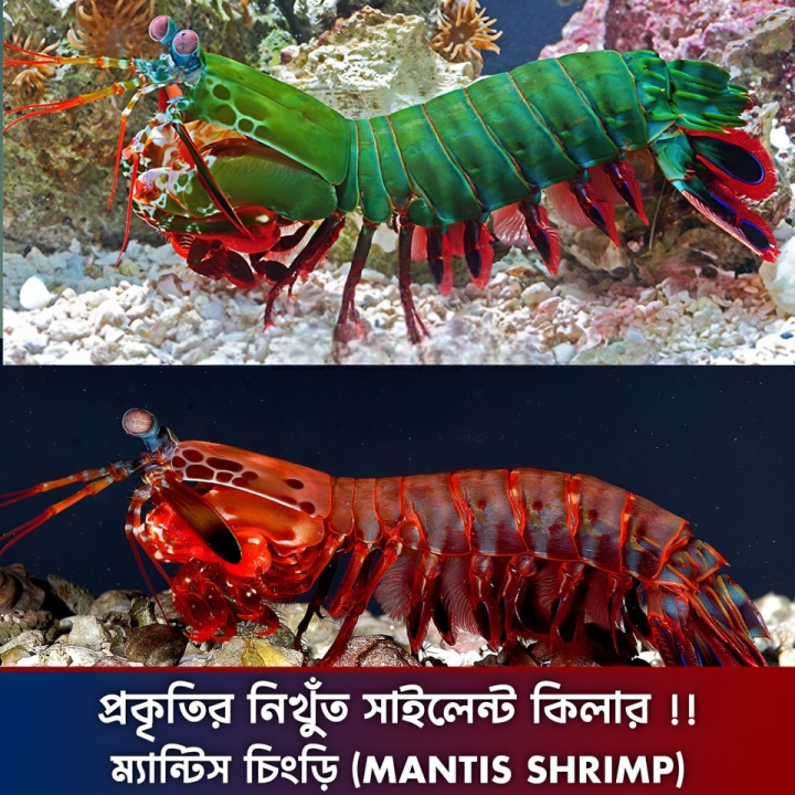 আমাদের প্রকৃতিতে এমন অনেক প্রাণী রয়েছে যারা নিঃশব্দে, গোপনে নিজেদের আশ্চর্য ক্ষমতা নিয়ে বাস করছে। তাদেরই একজন হলো, ম্যান্টিস চিংড়ি (Mantis Shrimp)।ম্যান্টিস চিংড়ির সামনের দুটো পাঞ্জা এতটাই শক্তিশালী যে, সে নিজের পাঞ্জা দিয়ে এমন গতি ও শক্তিতে আঘাত করে, যা একটি বুলেটের গতির চেয়েও দ্রুত।