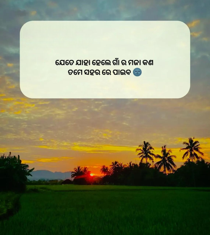 ଗାଁ ର  ମଜା ସହରରେ ନାହିଁ