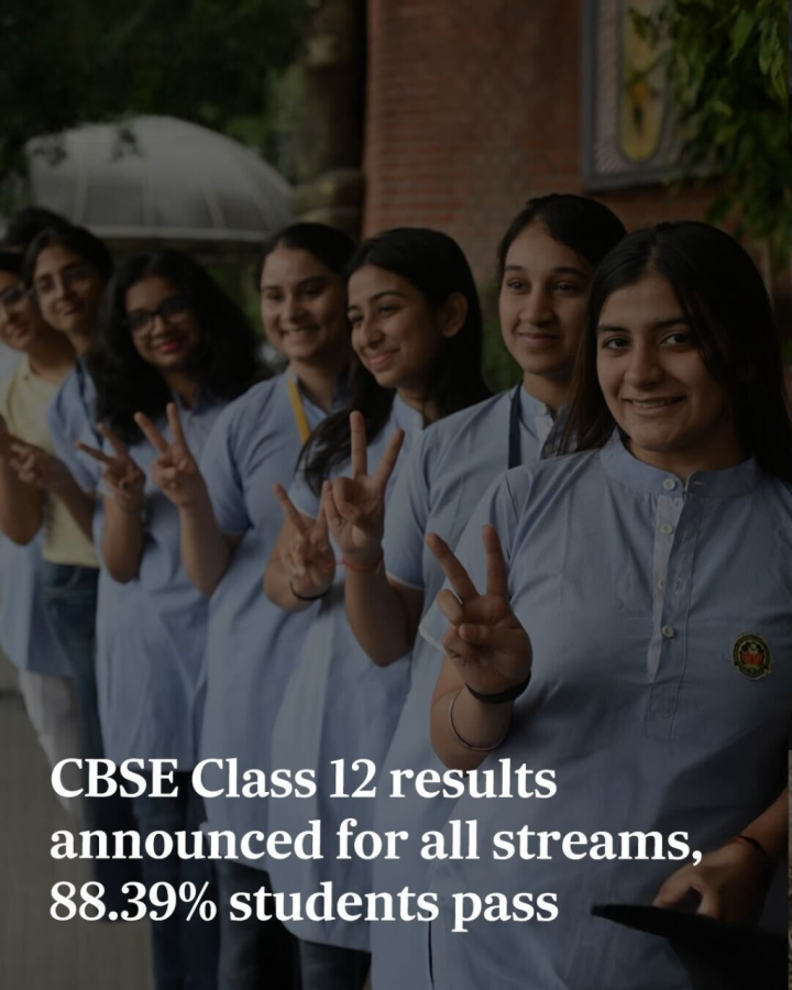 CBSE Class 12 Results 2025 declared with 88.39% pass rate; over 14.9 lakh students cleared the exam successfully.