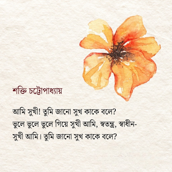 তুমি জানো সুখ কাকে বলে?