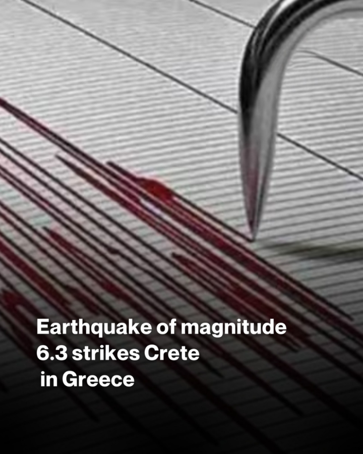 An earthquake of magnitude 6.3 struck the island of Crete in Greece on Wednesday, the German Research Centre for Geosciences (GFZ) said.