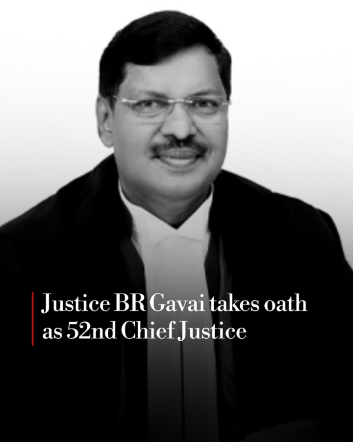Justice Bhushan Ramkrishna Gavai was sworn in as the 52nd Chief Justice of India (CJI) today, becoming the first Buddhist to ascend to the nation's highest judicial office.