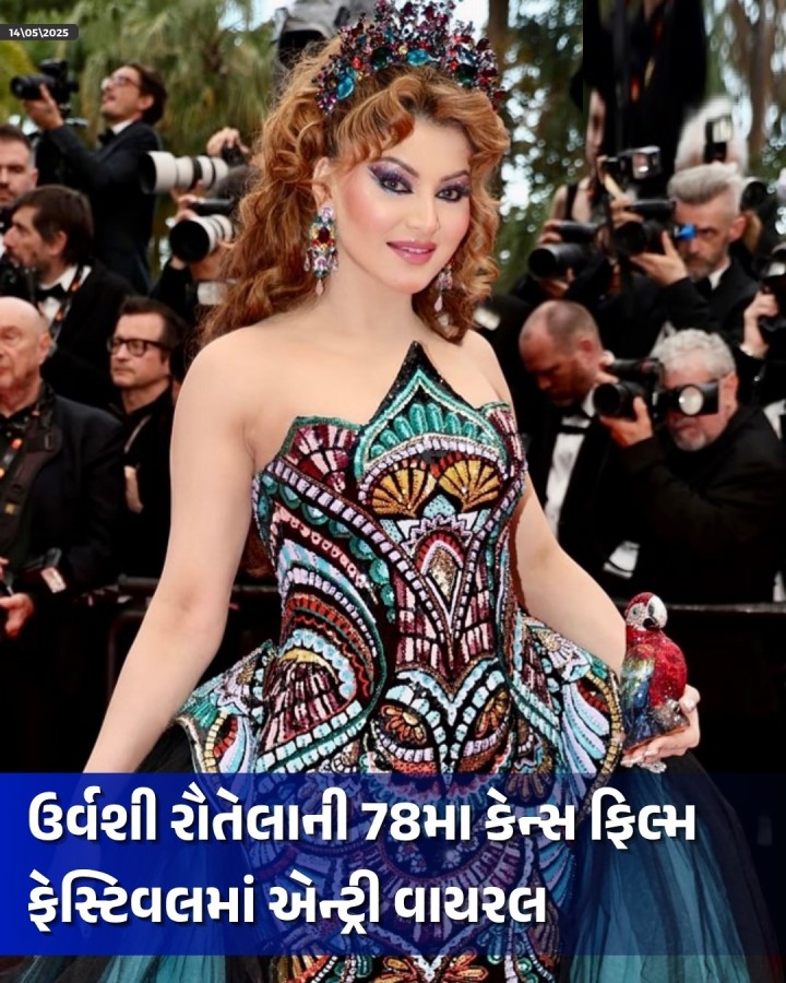 ઉર્વશીએ ફ્રાન્સમાં યોજાઈ રહેલા કેન્સ ફિલ્મ ફેસ્ટિવલમાં હાથમાં પેરોટ શેપનાં લાખોનાં ક્રિસ્ટલ ક્લચર સાથે એન્ટ્રી કરી હતી. જેના ફોટો અને વીડિયો સોશિયલ મીડિયા પર વાયરલ થઈ ગયાં હતાં.