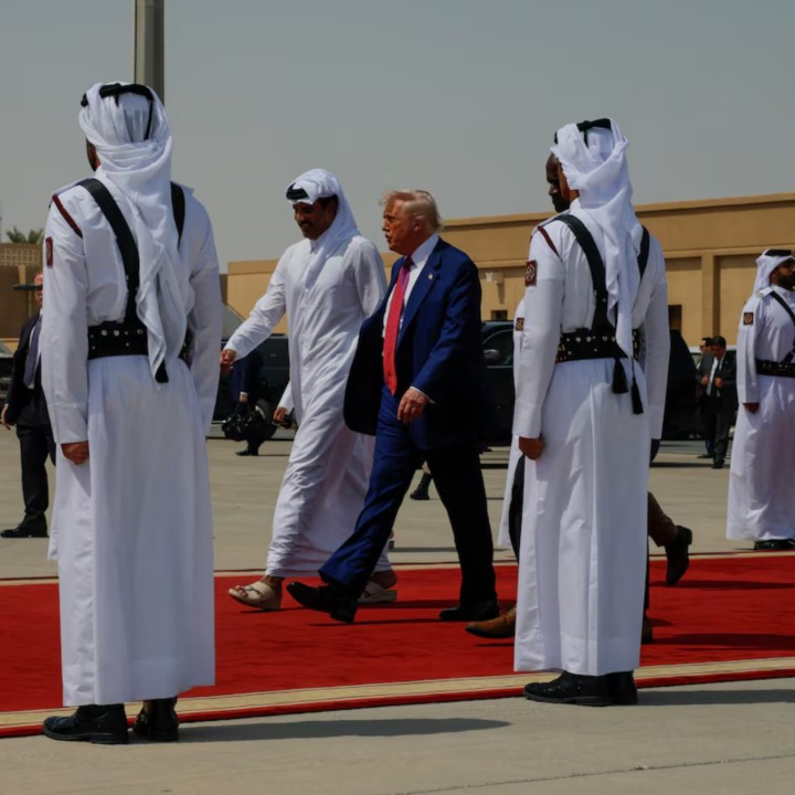 Trump proposes turning Gaza into a 'Freedom Zone' during Qatar visit, sparking global outrage over relocation plans.