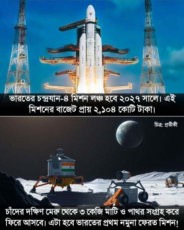 ২০২৭ এ লঞ্চ হব চন্দ্রযান ৪।