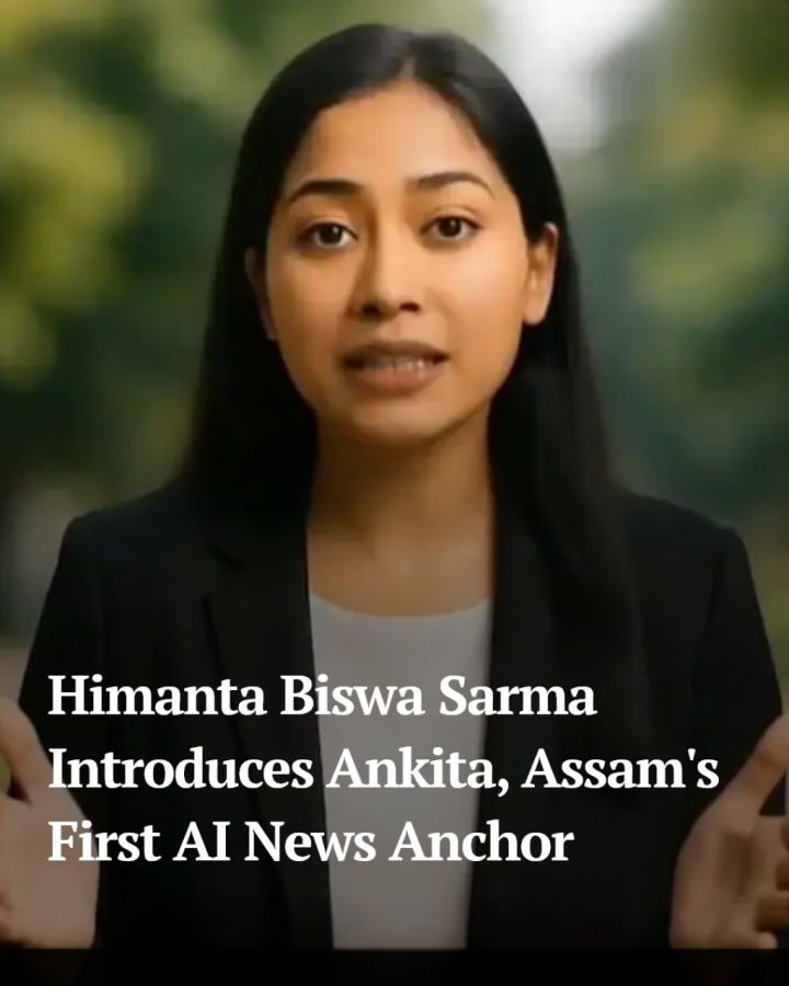 On Wednesday, Assam Chief Minister Himanta Biswa Sarma showcased Ankita, an AI-powered virtual anchor.
