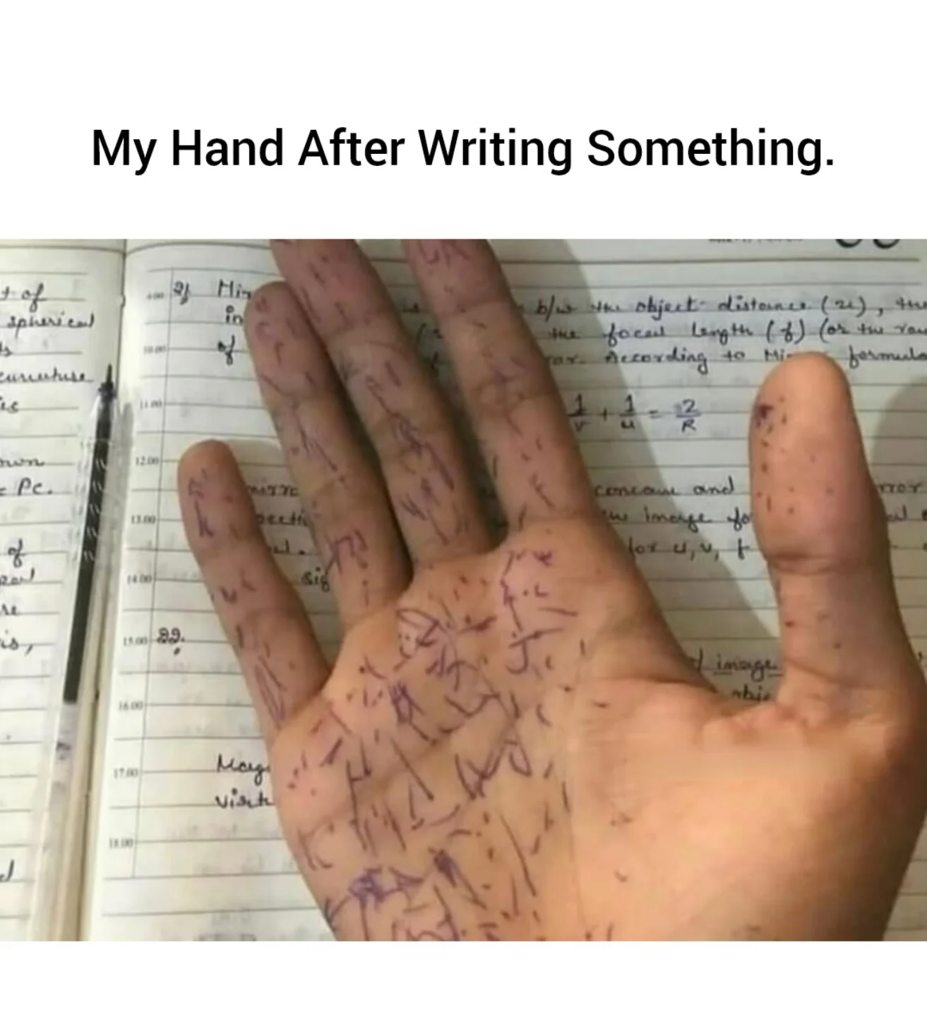 After writing.