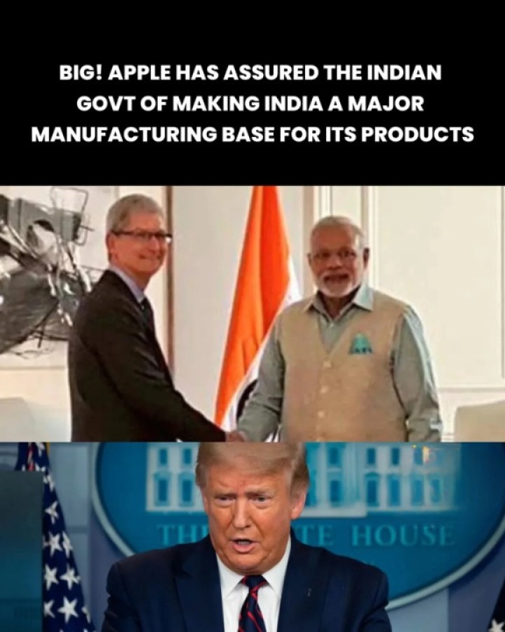 THERE'S NO CHANGE IN APPLE'S INVESTMENT PLANS IN INDIA— DESPITE DONALD TRUMP URGING THE COMPANY NOT TO EXPAND PRODUCTION IN INDIA