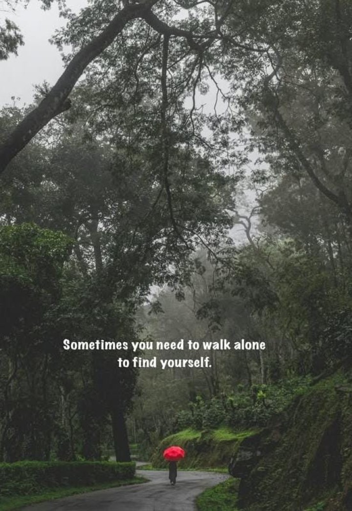 Walk Alone to find yourself