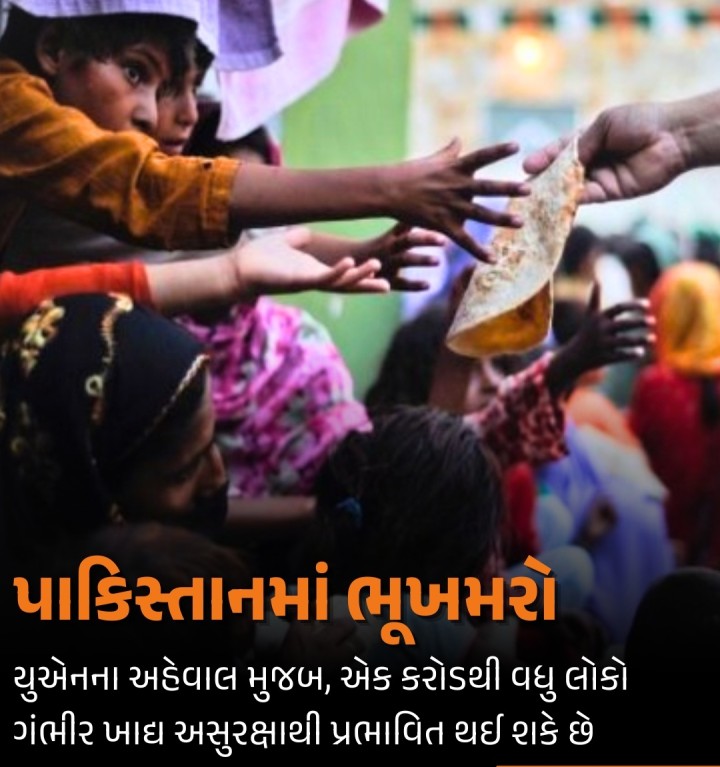 સંયુક્ત રાષ્ટ્રના ફૂડ એન્ડ એગ્રીકલ્ચર ઓર્ગેનાઇઝેશન (FAO) ના તાજેતરના અહેવાલ મુજબ, નવેમ્બર 2024 થી માર્ચ 2025 સુધી પાકિસ્તાનમાં ગંભીર ખાદ્ય અસુરક્ષા ચાલુ રહી છે. અહેવાલમાં કહેવામાં આવ્યું છે કે આ વર્ષે લગભગ 1.1 કરોડ લોકો પ્રભાવિત થઈ શકે છે.