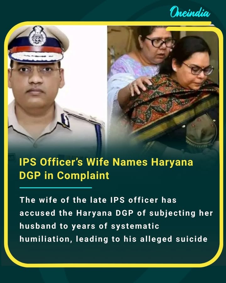 Serious allegations surface as IPS officer’s wife blames Haryana DGP for prolonged harassment.