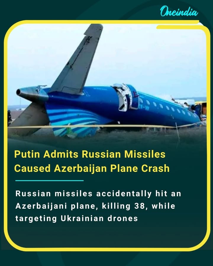 Russian missiles accidentally hit an Azerbaijan plane, killing 38, while targeting Ukrainian drones