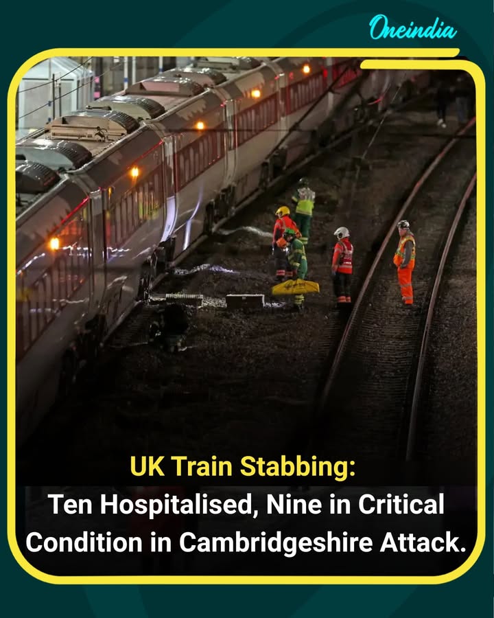 A mass stabbing onboard a London-bound train from Doncaster to King’s Cross left ten people hospitalized—nine of them with life-threatening injuries—after the incident near Huntingdon station in Cambridgeshire. Two suspects have been arrested, and the British Transport Police (BTP), supported by counter-terrorism teams, are investigating a major incident declared under the “Plato” protocol.