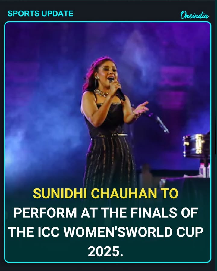 Sunidhi Chauhan to Perform at ICC Women’s World Cup 2025 Final.