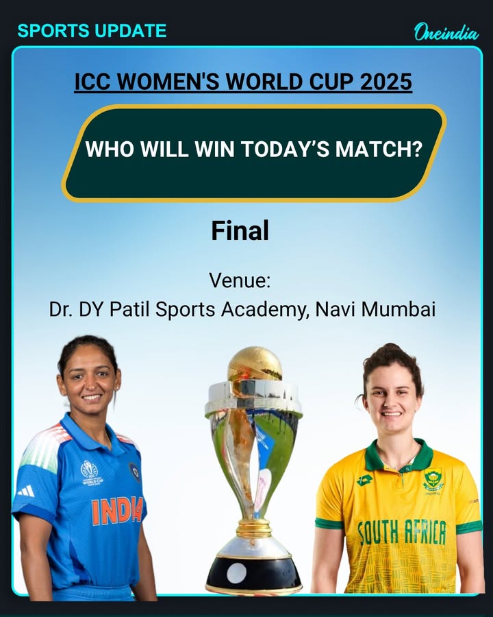 “Historic Clash: India vs South Africa in the 2025 Women’s World Cup Final”.