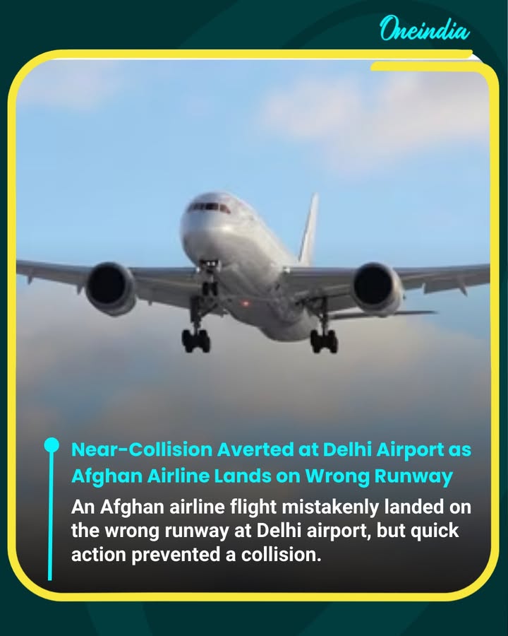 A potential aviation disaster was narrowly avoided at Delhi’s airport when an Afghan airline flight mistakenly landed on the wrong runway. Quick action by air traffic control and the flight crew ensured the situation was safely managed, preventing any collisions or major incidents. Authorities have launched an investigation to determine the cause.